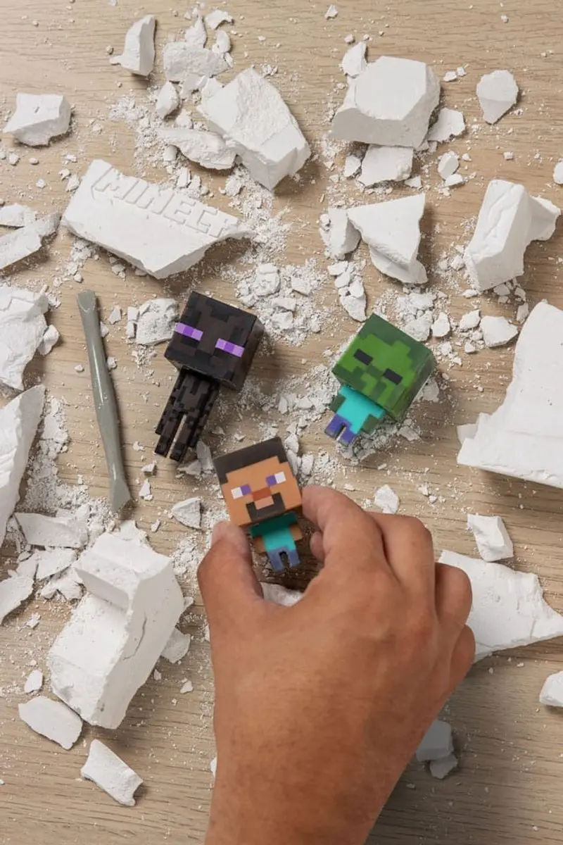Paladone Minecraft Excavation Kit - 3 Mini-Figuren - Multi