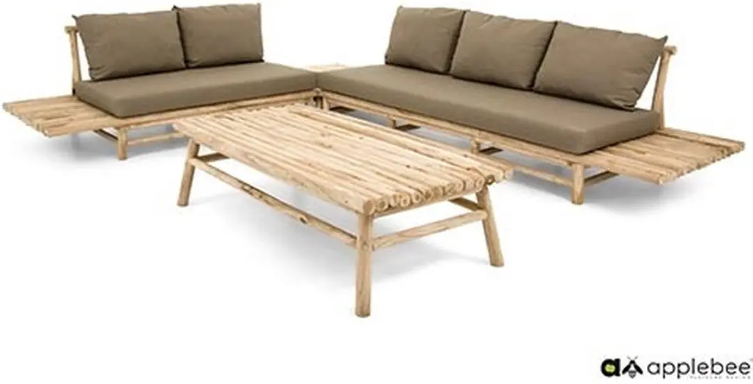 Apple Bee Rooty Koffietafel 140x70cm - Bruin - afbeelding 3 van 4