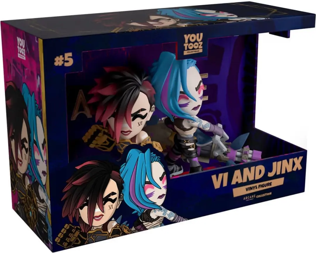 Youtooz Arcane Vi & Jinx Vinyl Figuur - 2-Pack - 11cm - Multicolor - afbeelding 5 van 6