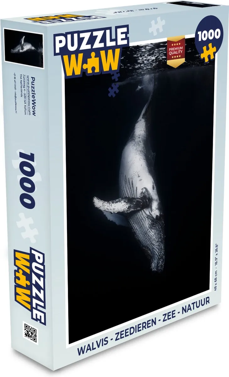PuzzleWow Walvis Legpuzzel 1000 Stuks - Multicolor