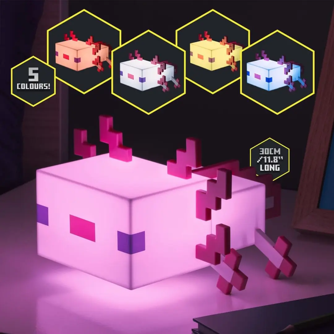 Paladone Minecraft Axolotl Lamp - RGBW - Veelkleurig