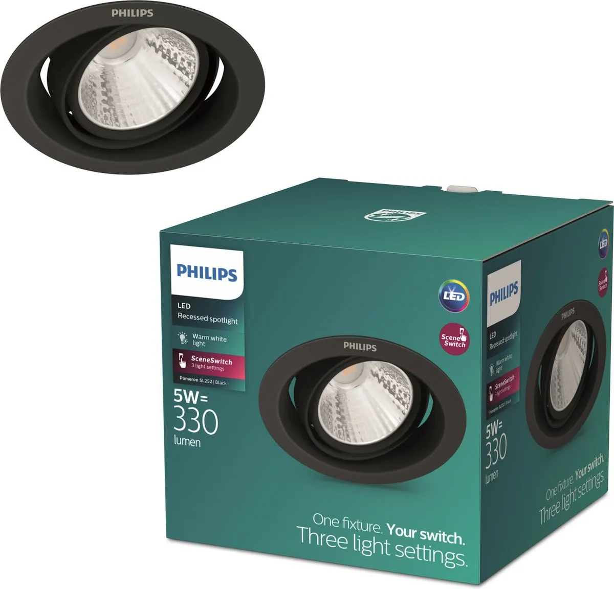 Philips Pomeron Inbouwspot 5W Warmwit