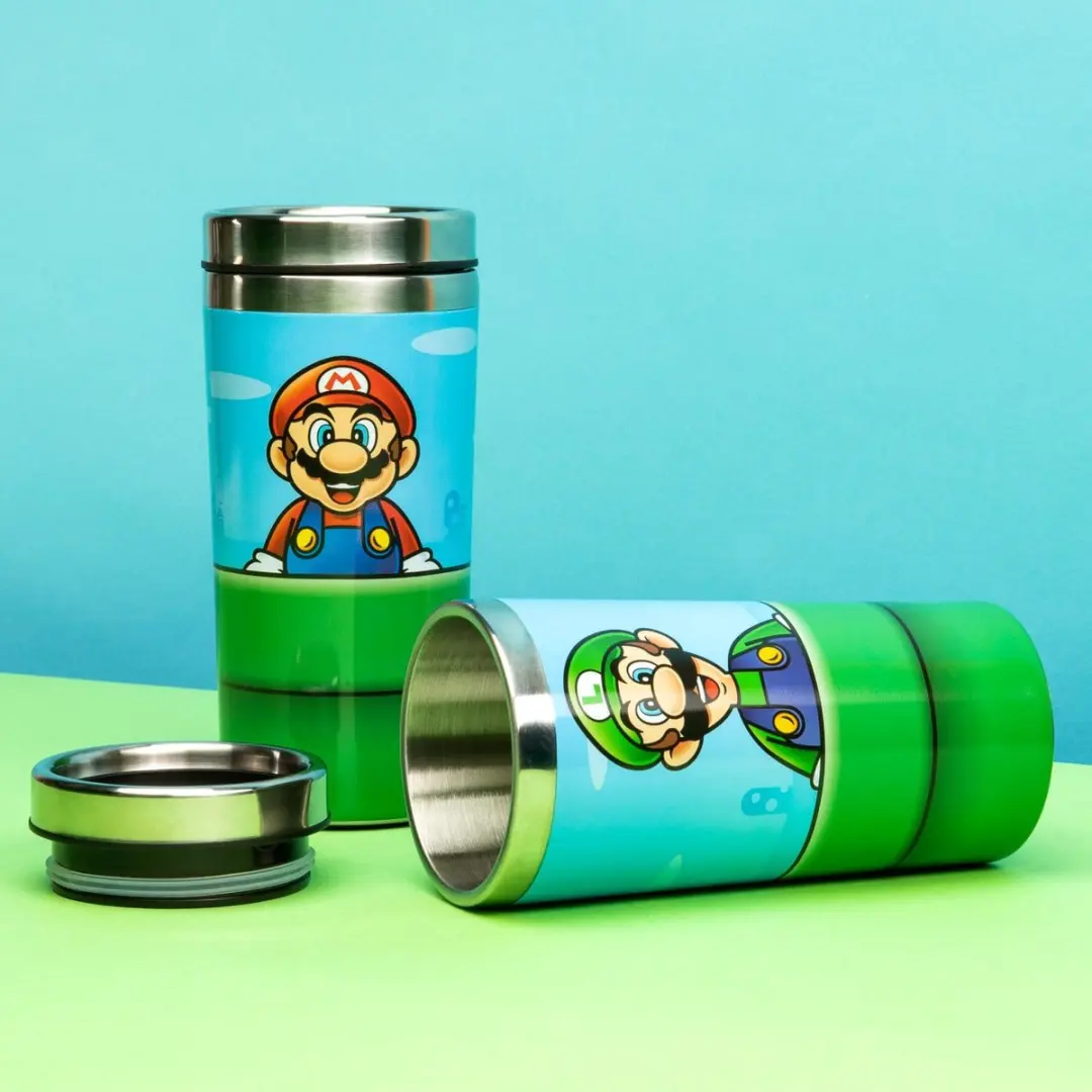 Paladone Super Mario Warp Pipe Thermosbeker PP6349NN - 450ml - Blauw/ Groen