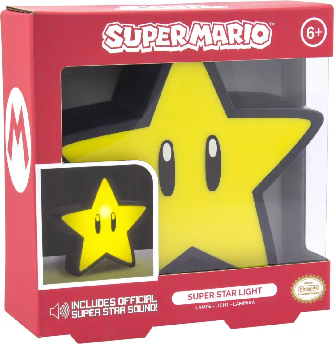 Paladone Super Mario Super Star Licht met Geluid - Officieel Nintendo