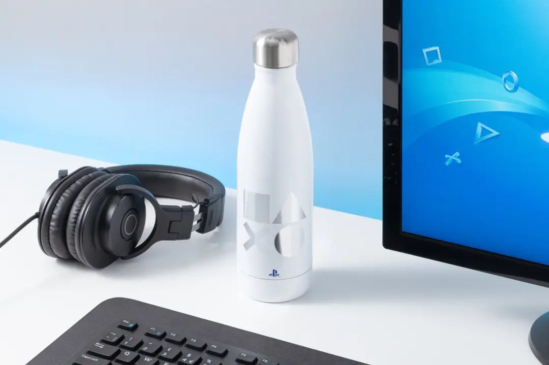 Paladone PlayStation 5 Drinkfles 460ml - PP7925PS - Grijs/Wit/Zilver