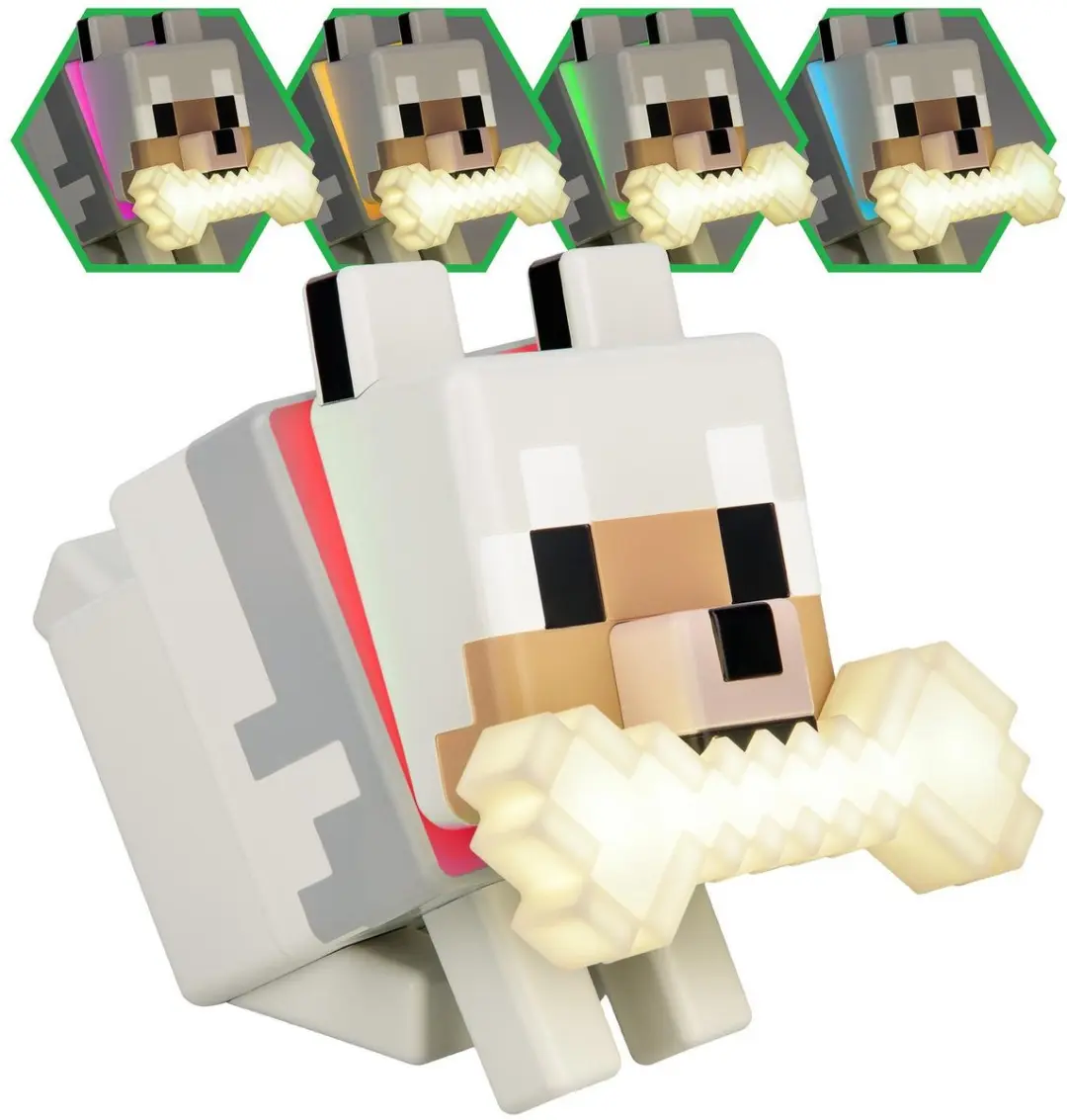 Paladone Minecraft Wolf GloBuddies LED Nachtlamp - 5W