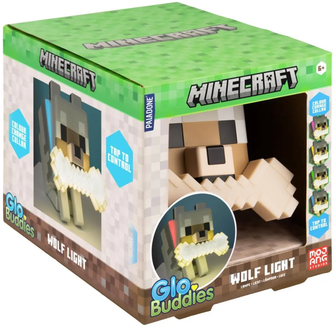 Paladone Minecraft Wolf GloBuddies LED Nachtlamp - 5W