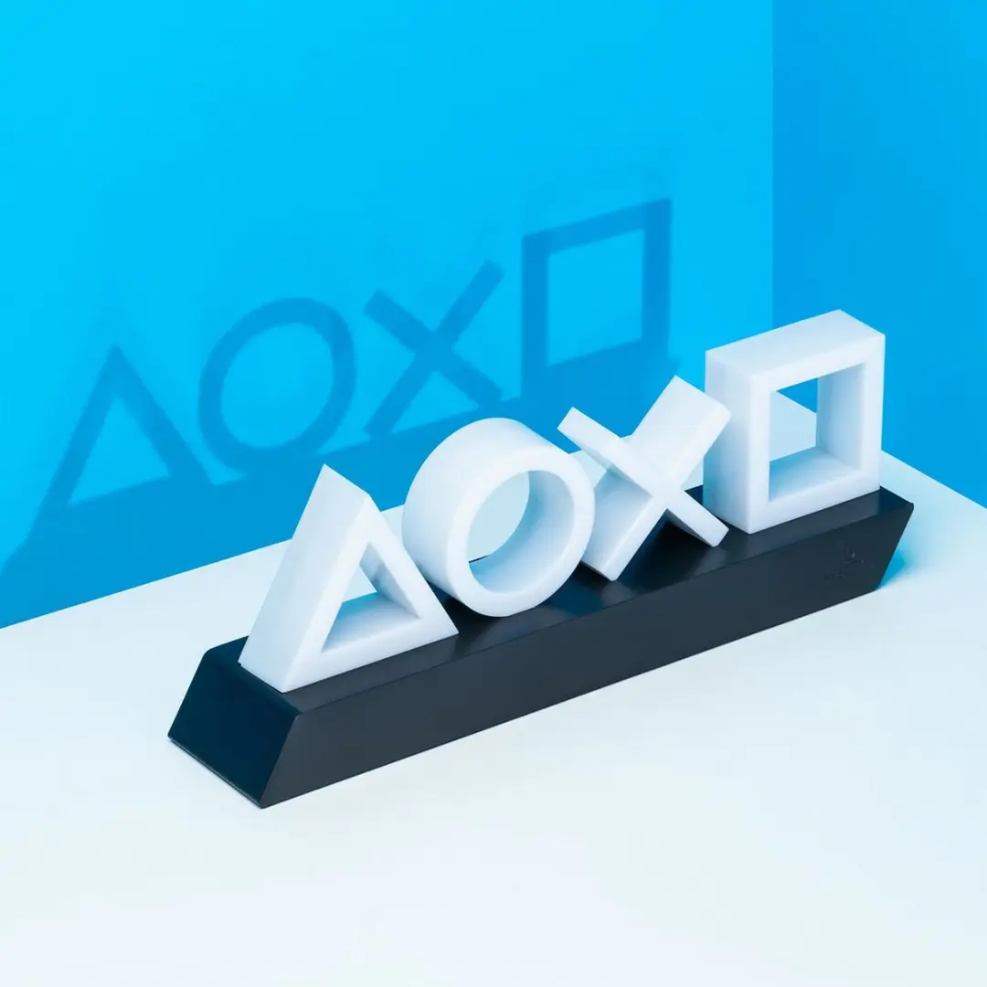 Paladone PlayStation 5 Icons Nachtlamp - 4 Lichtpunten - Wit/Blauw
