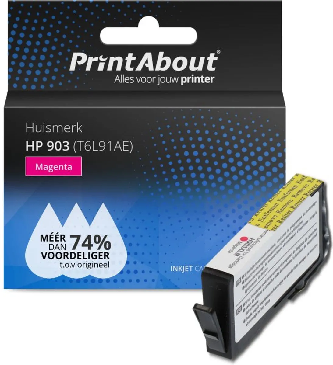 PrintAbout Inktcartridge T6L91AE Magenta - 14.2ml