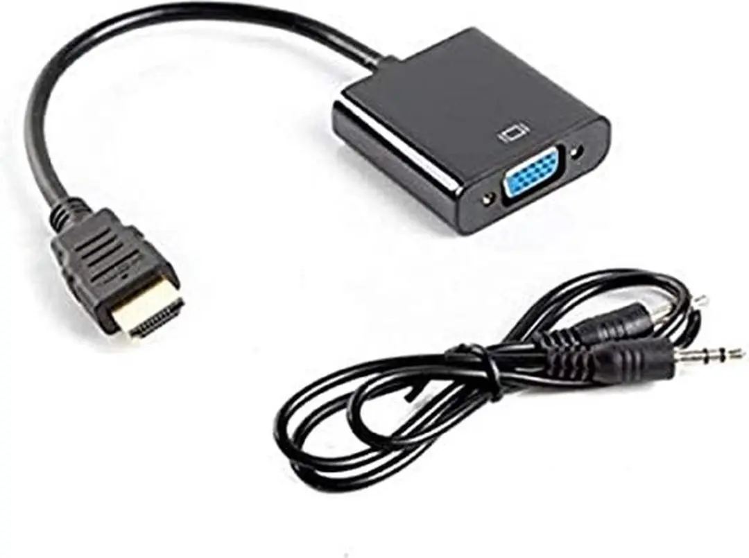 Lanberg HDMI-A naar VGA + Audio Adapterkabel - Transparant