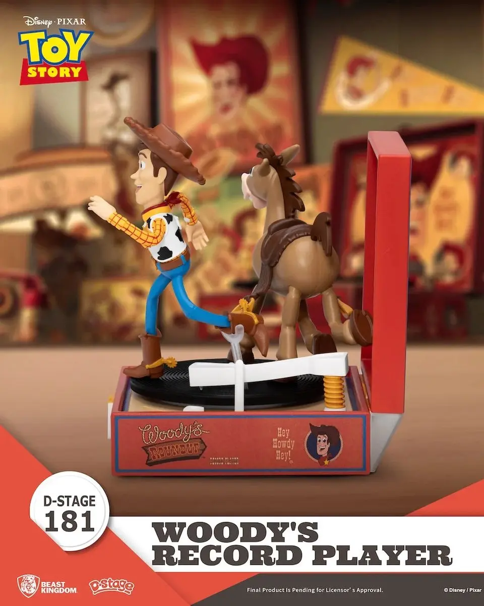 Beast Kingdom Toy Story Woody's Record Player - 13cm Action Figuur - Multi - afbeelding 2 van 6