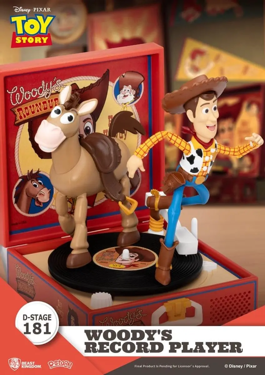 Beast Kingdom Toy Story Woody's Record Player - 13cm Action Figuur - Multi - afbeelding 5 van 6