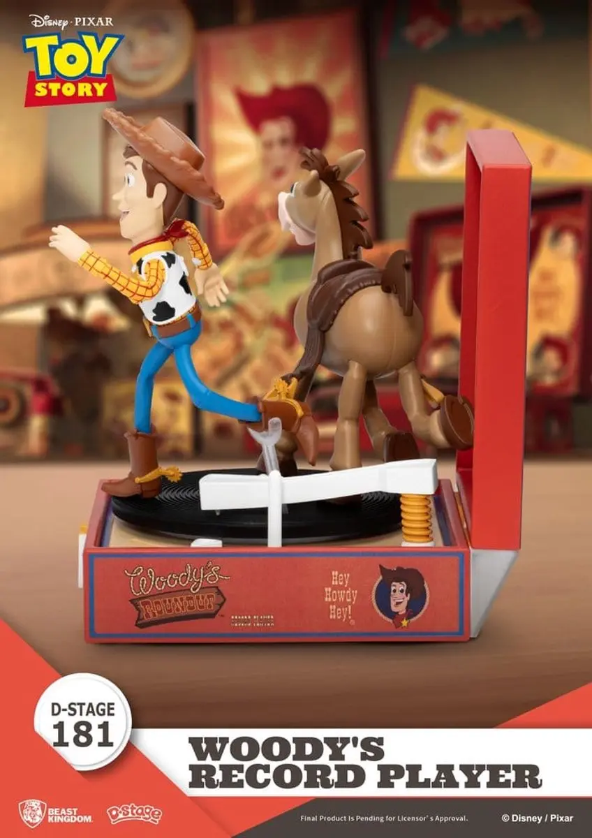 Beast Kingdom Toy Story Woody's Record Player - 13cm Action Figuur - Multi - afbeelding 4 van 6