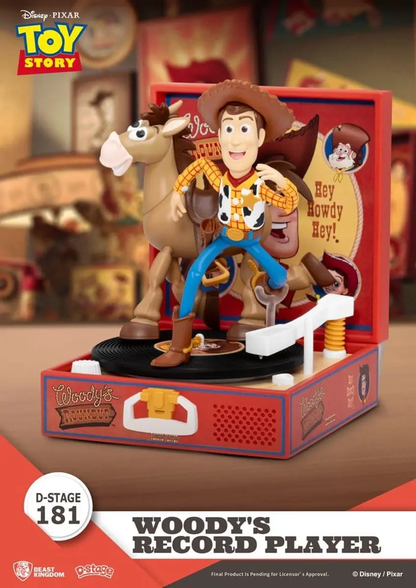 Beast Kingdom Toy Story Woody's Record Player - 13cm Action Figuur - Multi - afbeelding 3 van 6