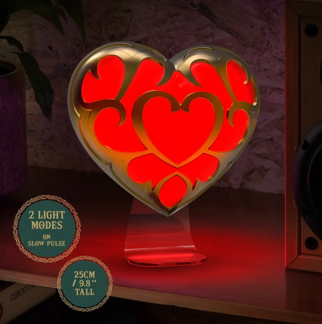 Paladone The Legend of Zelda Heart Container Lamp - 21,6cm - Veelkleurig