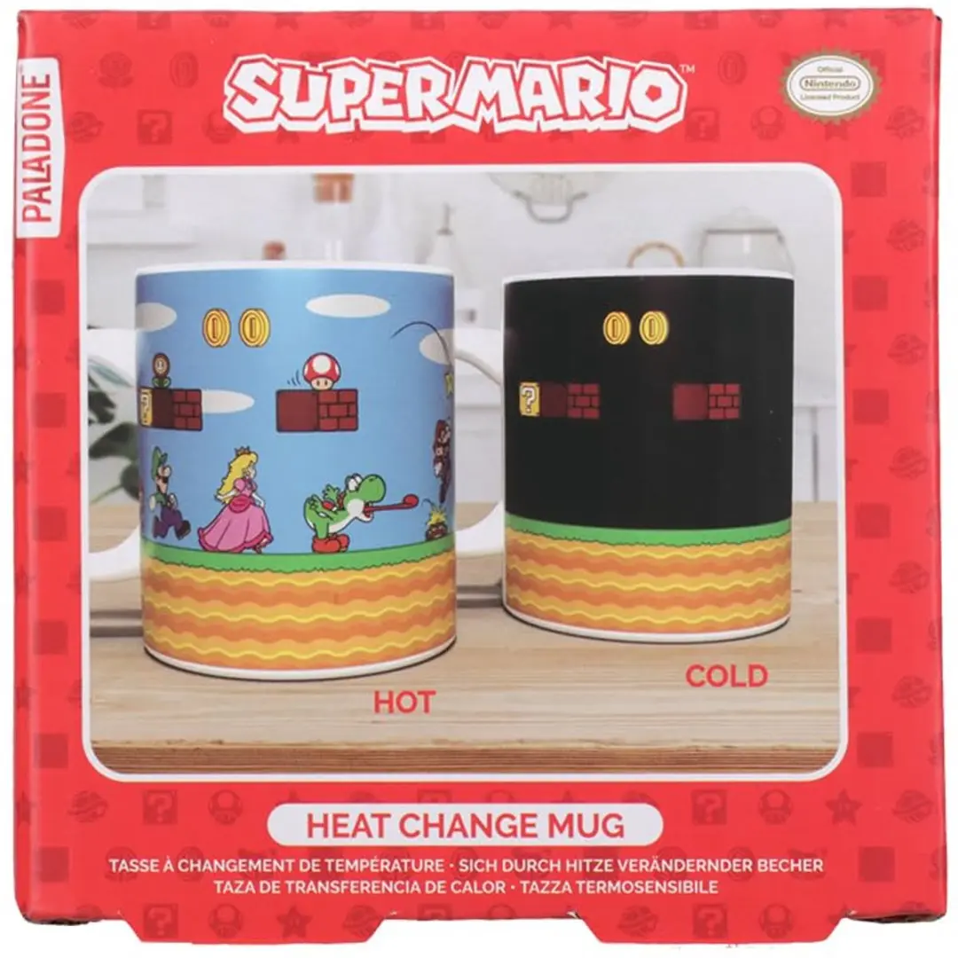 Paladone Super Mario Level Heat Change Mok 300ml - Multi