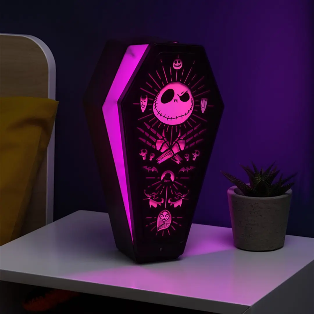 Paladone Nightmare Before Christmas Coffin 3D Licht - Veelkleurig