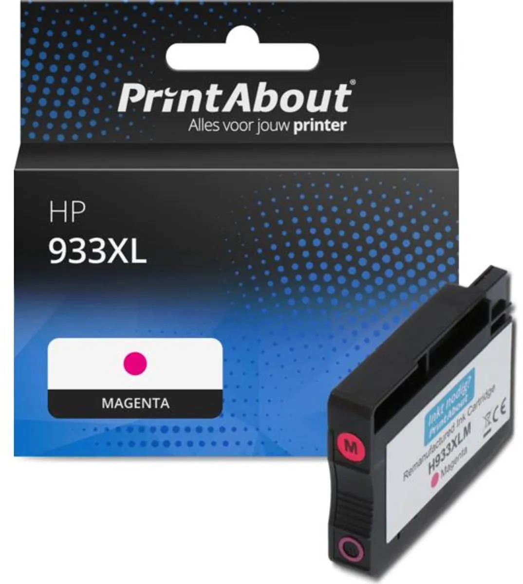 PrintAbout Inktcartridge 933XL CN055AE Magenta