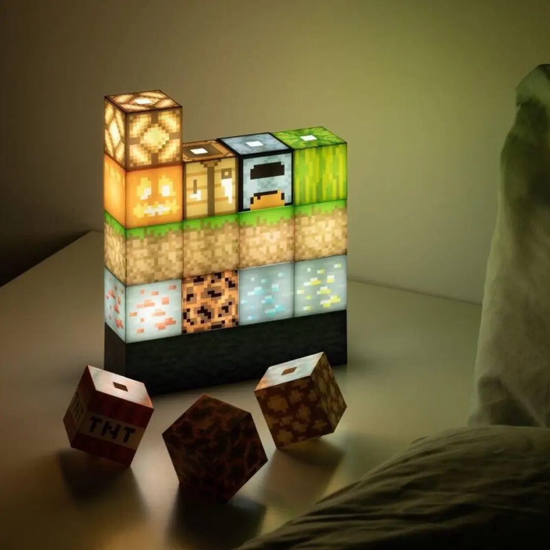 Paladone Minecraft Lichtblokken - 16 Stuks Warm Wit