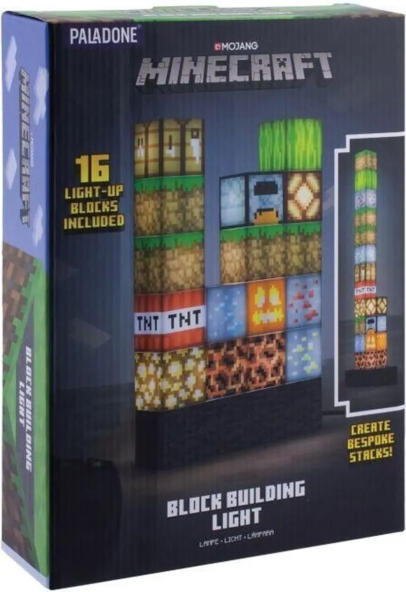 Paladone Minecraft Lichtblokken - 16 Stuks Warm Wit