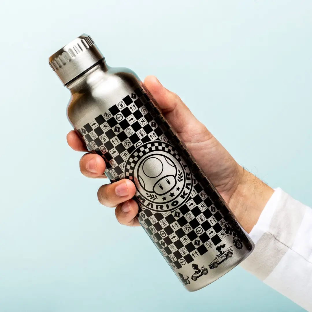 Paladone Mario Kart Thermosfles 500ml - PP8049NN - Grijs/Zilver/Zwart