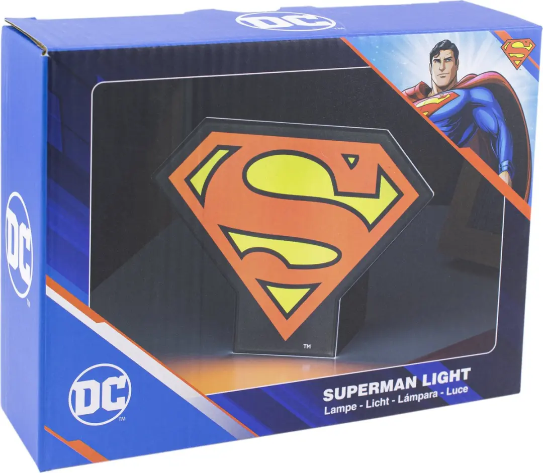 Paladone DC Comics Superman Nachtlamp - Rood/Geel/Zwart