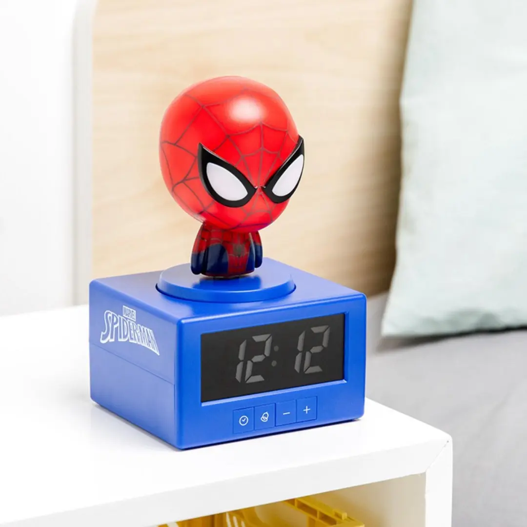 Paladone Spider-Man Wekker - Nachtlampfunctie - Zwart/Rood