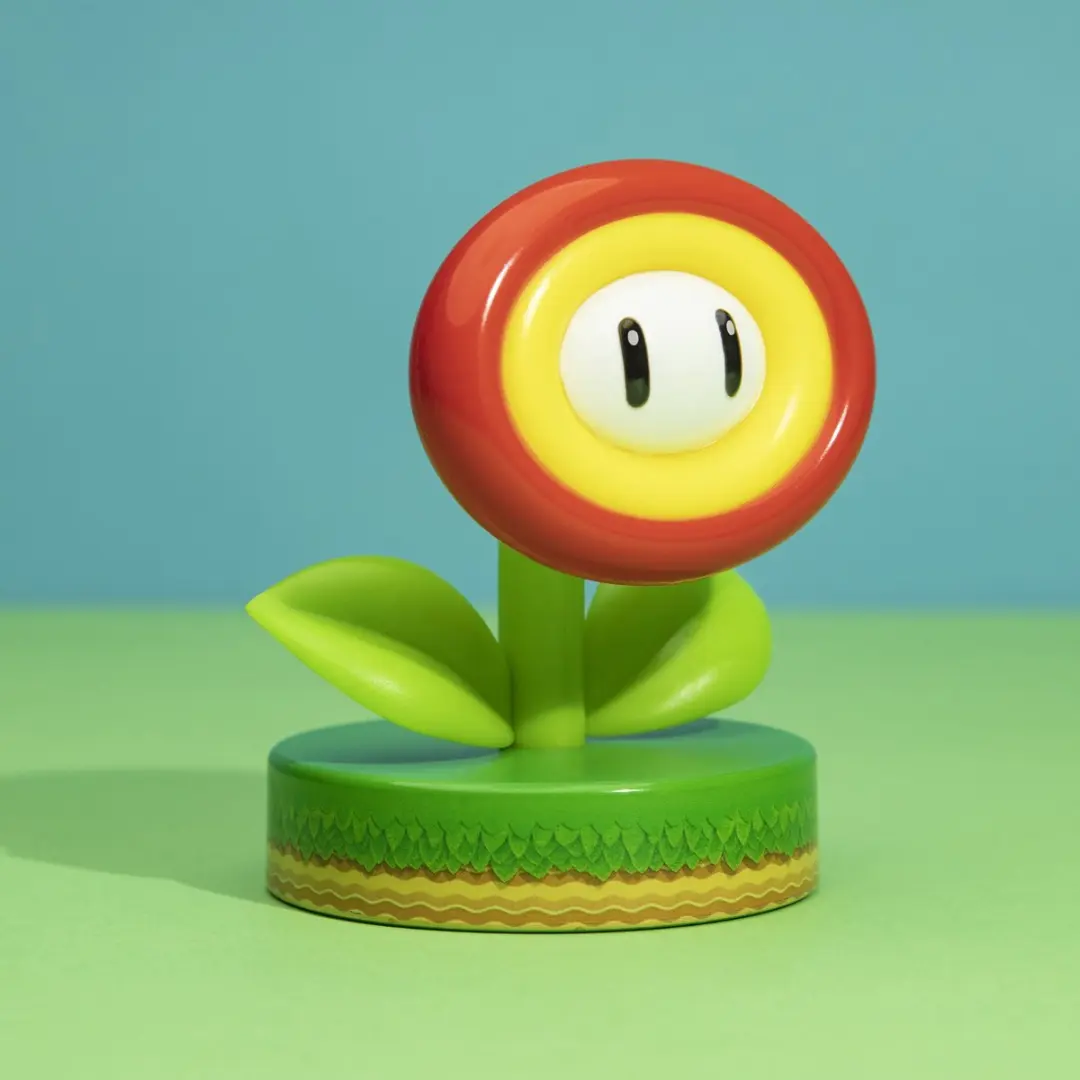 Paladone Super Mario Fire Flower LED Figurenlamp 10cm - Warm wit