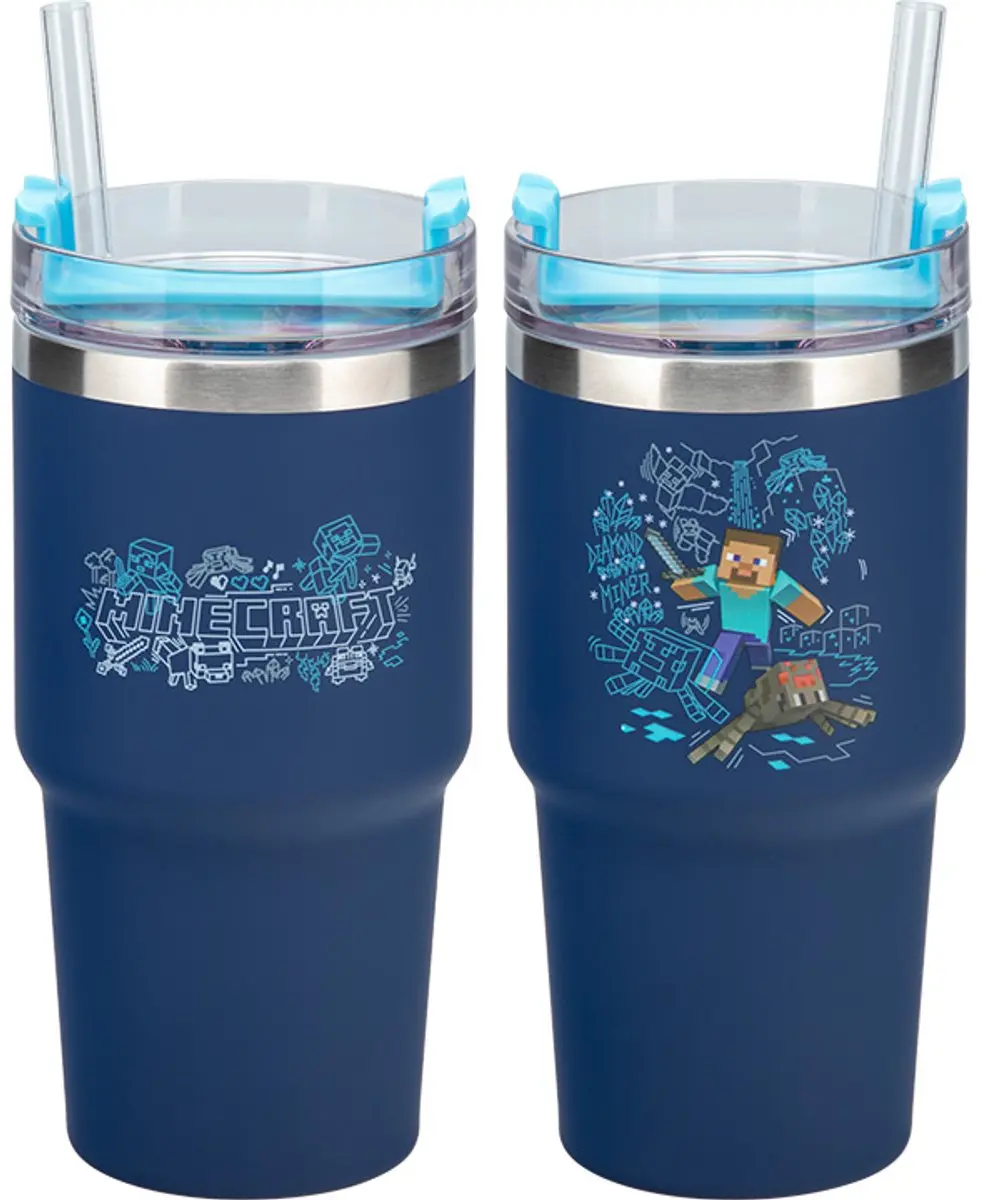 Paladone Minecraft Gamer Thermosbeker 600ml - Blauw