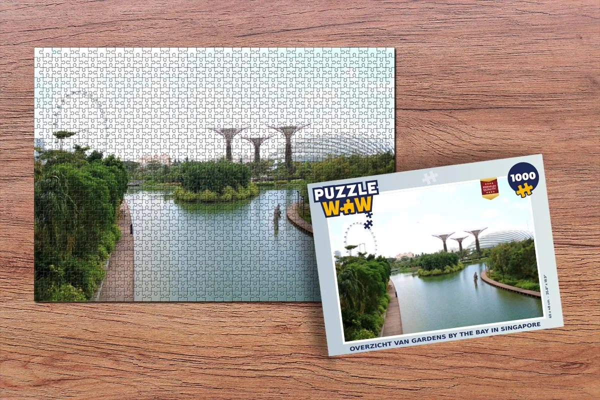 PuzzleWow Gardens by the Bay Legpuzzel 1000 Stuks - Multicolor