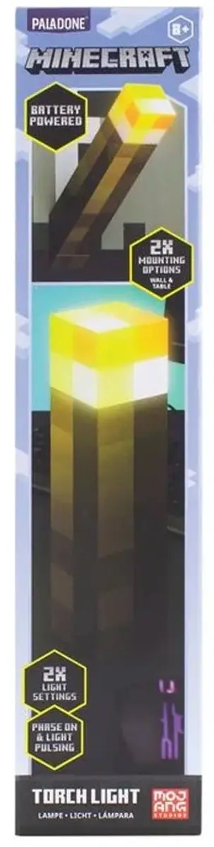 Paladone Minecraft Fakkel Lamp - Multicolor - 30W