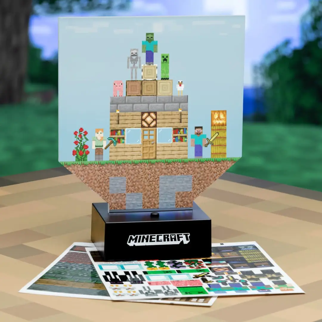 Paladone Minecraft Build a Level Tafellamp - Veelkleurig