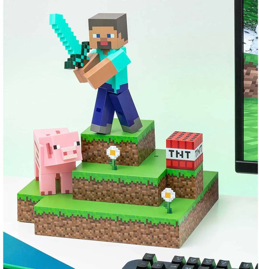 Paladone Minecraft Steve Diorama Lamp - 1 Lichtpunt Wit