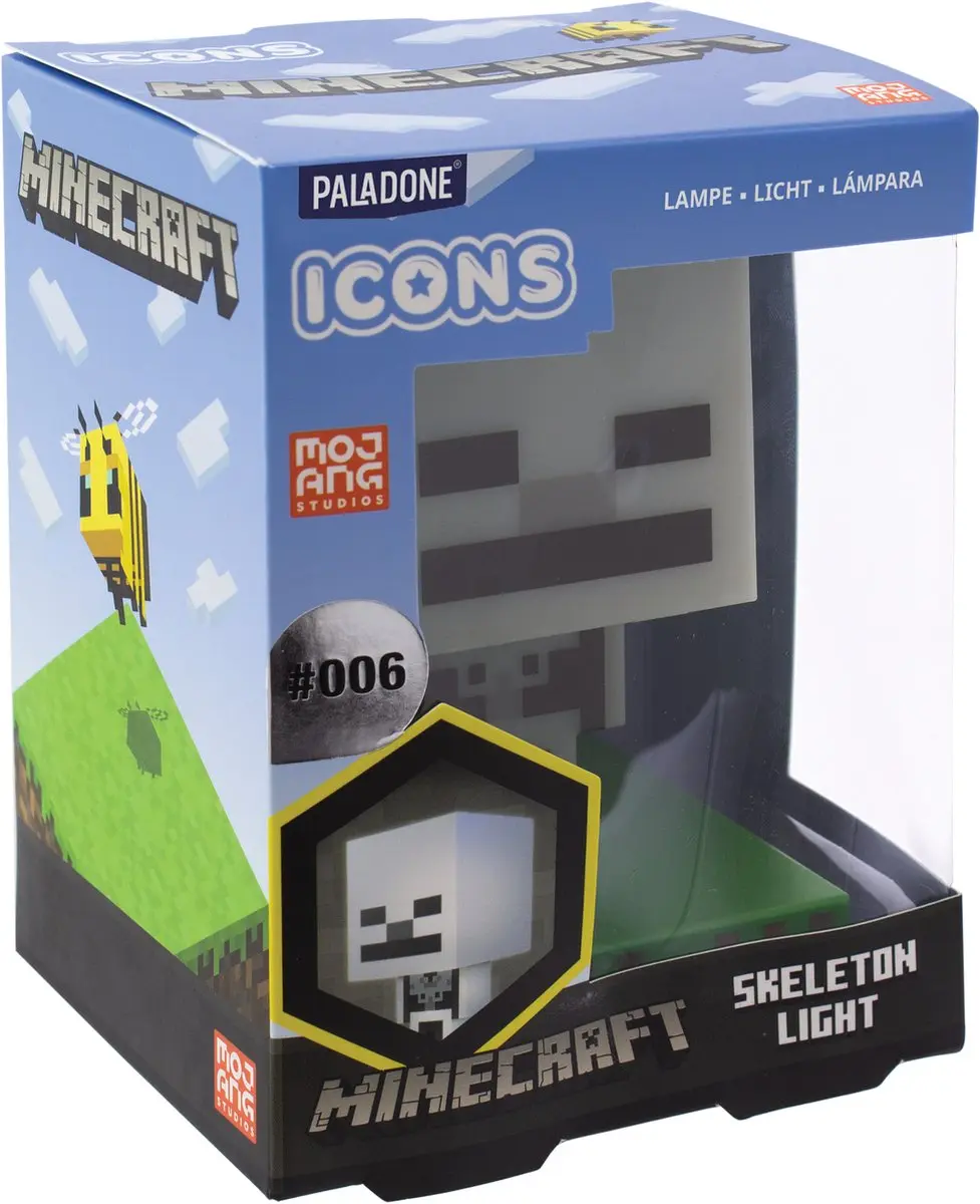 Paladone Minecraft Skeleton Icon Lamp 10cm - Warm wit