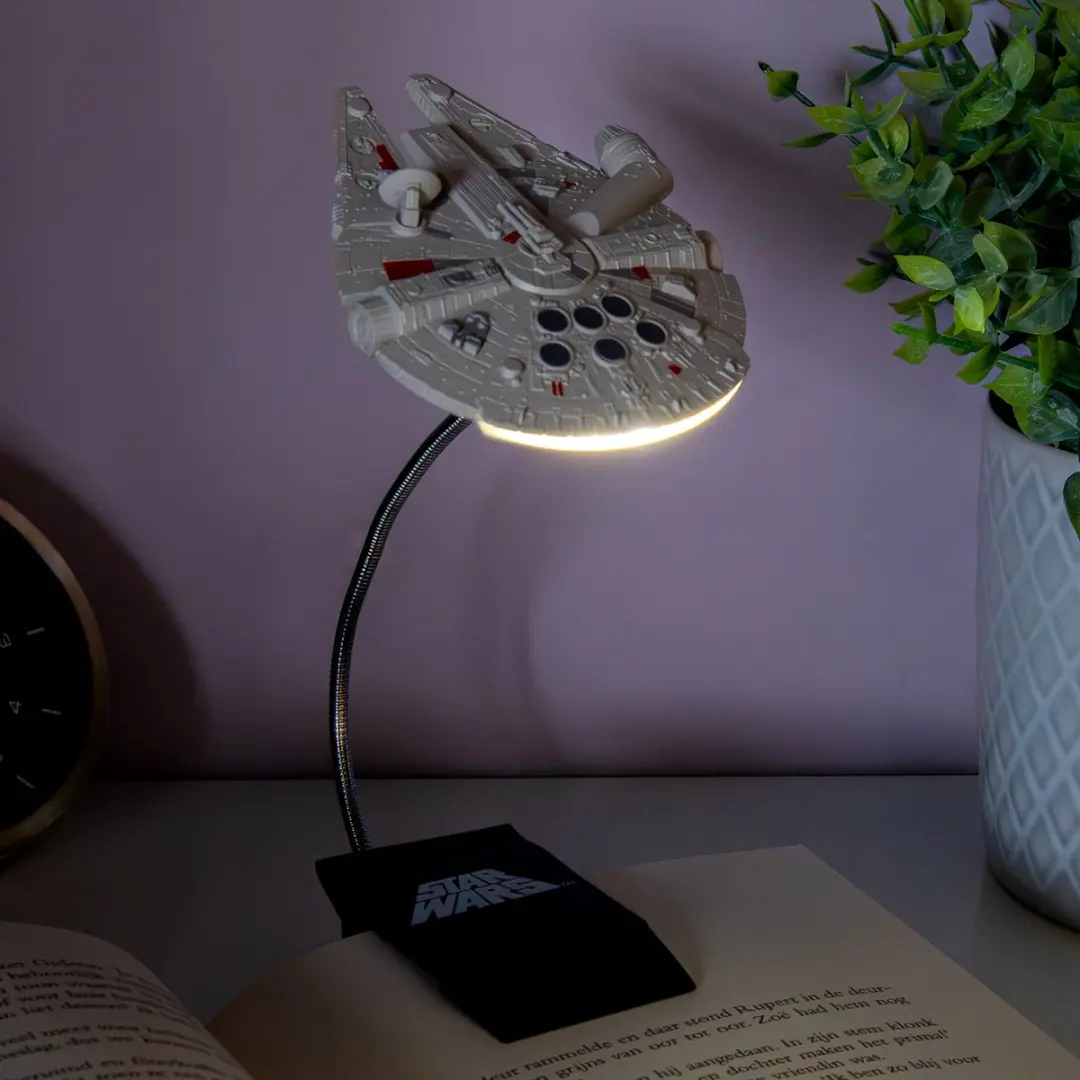Paladone Star Wars Millennium Falcon Clip-On Leeslamp - Veelkleurig