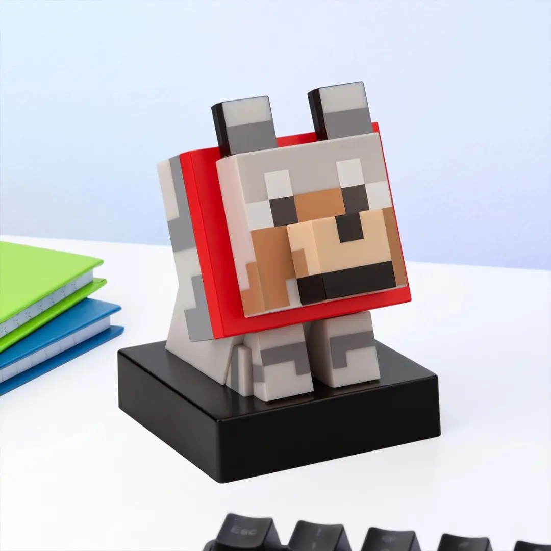 Paladone Minecraft Wolf Lamp - LED Nachtlamp 11cm - Wit licht
