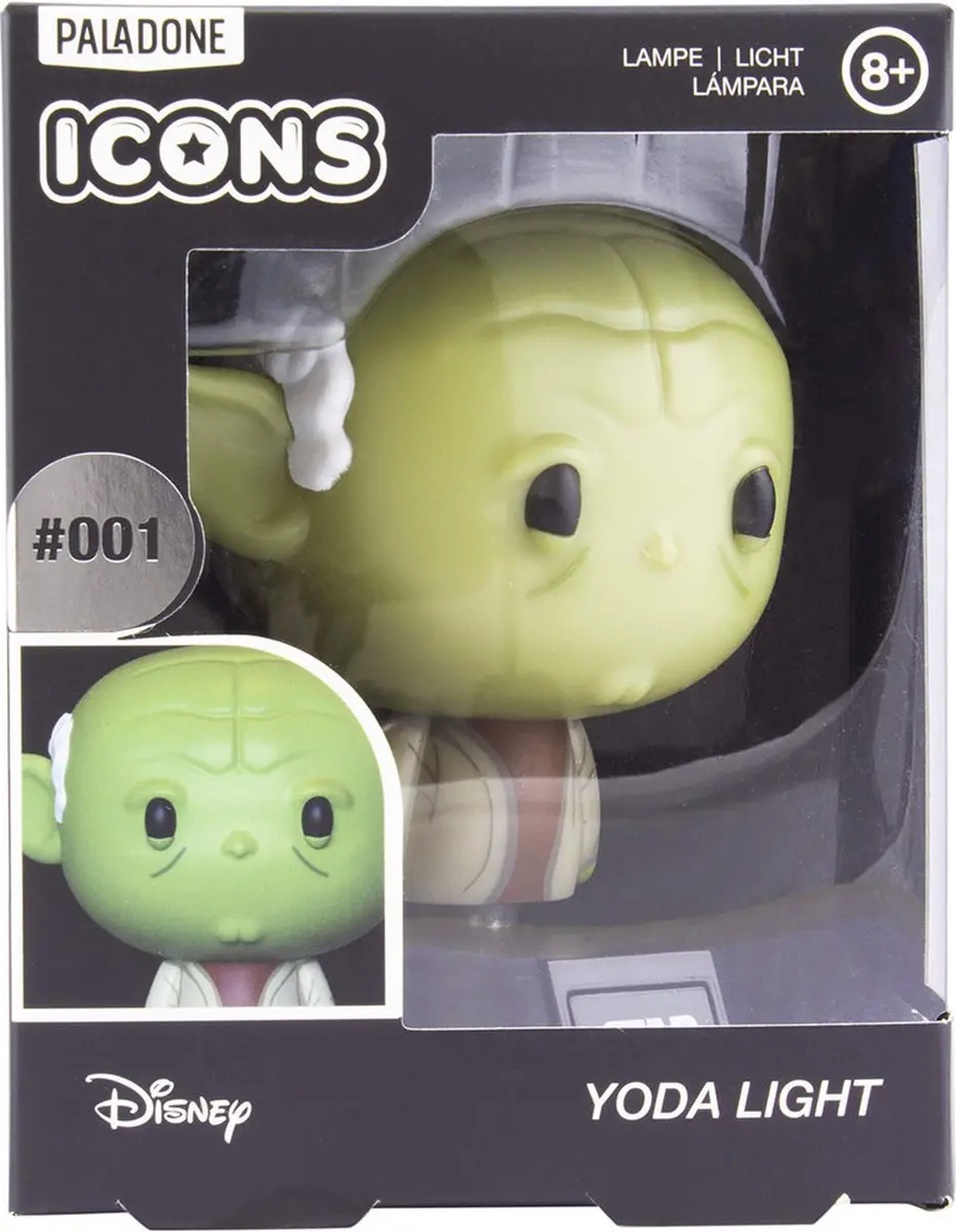 Paladone Star Wars Yoda Icon Light - 3D Sfeerverlichting - 1 Lichtpunt - Beige/Groen
