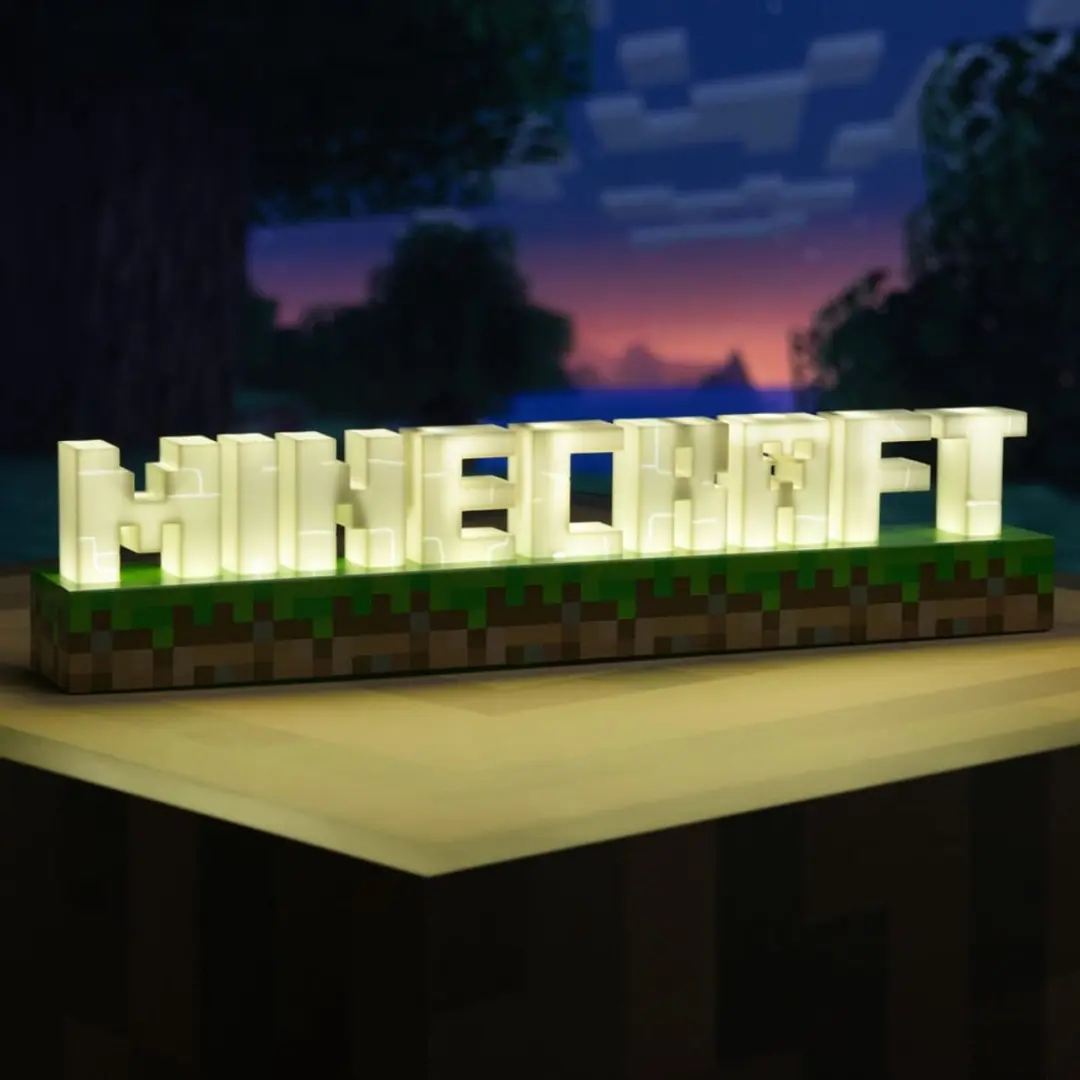 Paladone Minecraft Logo Lamp - USB/Batterij - 1 Lichtpunt