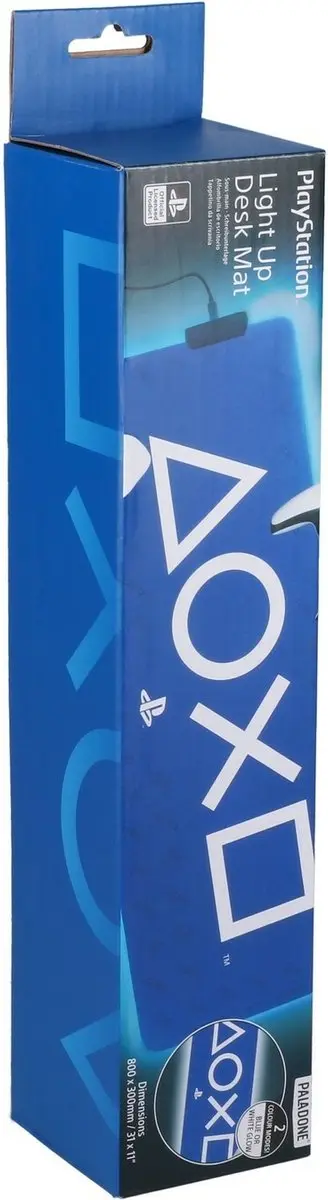 Paladone PlayStation Light Up Desk Mat - Blauw/Wit