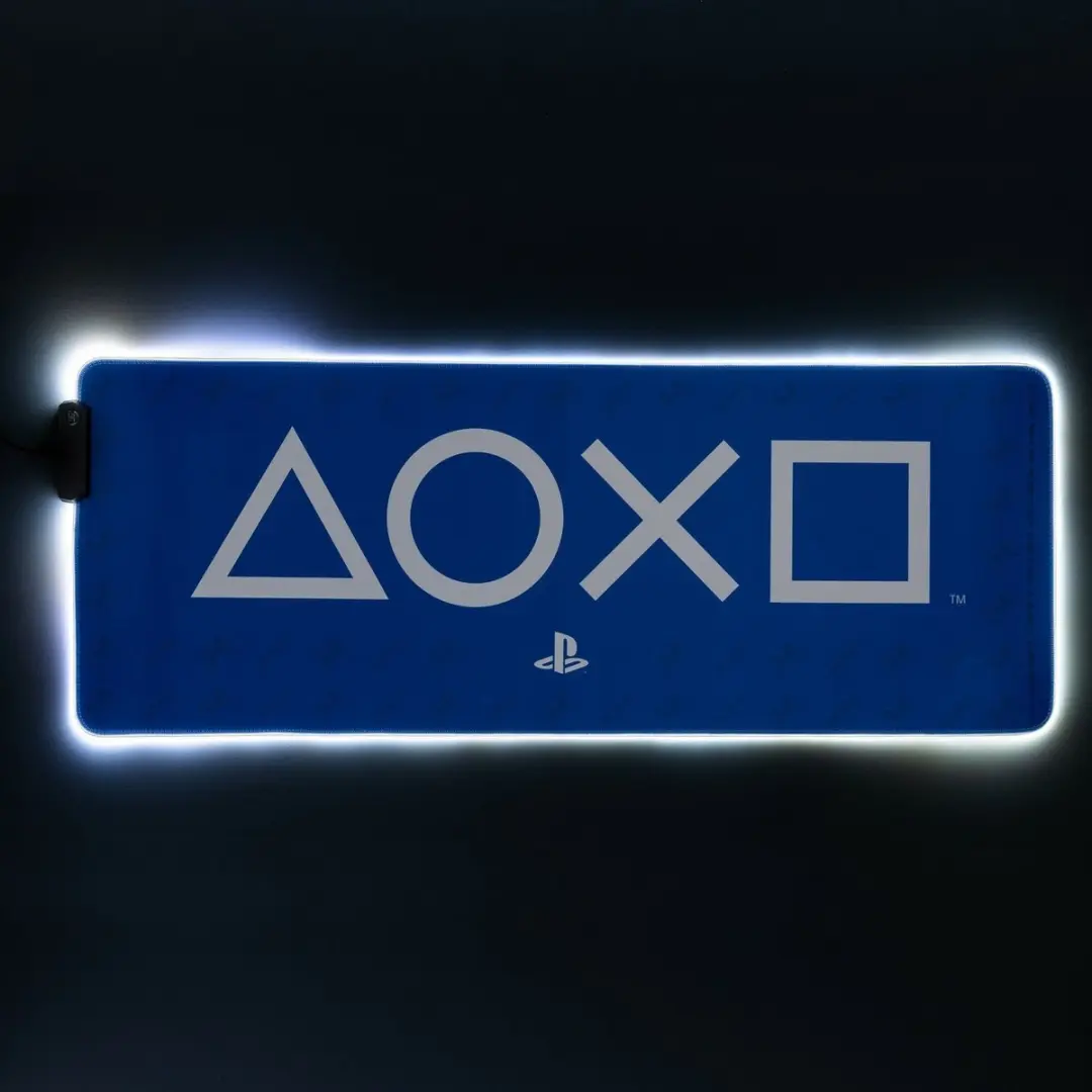 Paladone PlayStation Light Up Desk Mat - Blauw/Wit