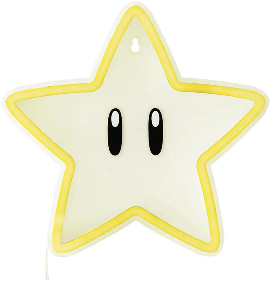 Paladone Super Mario LED Neon Wandlamp 24cm - Geel