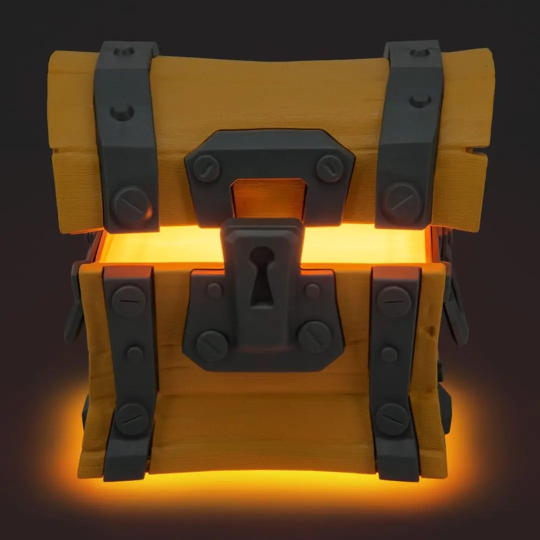 Paladone Fortnite Loot Chest Light - Warm wit - Bruin/Goud