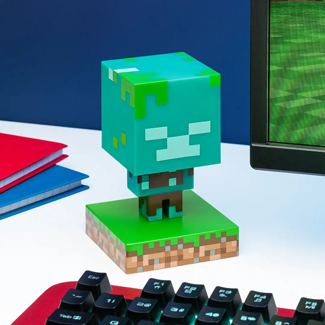 Paladone Minecraft Drowned Zombie Icon Light - Groen