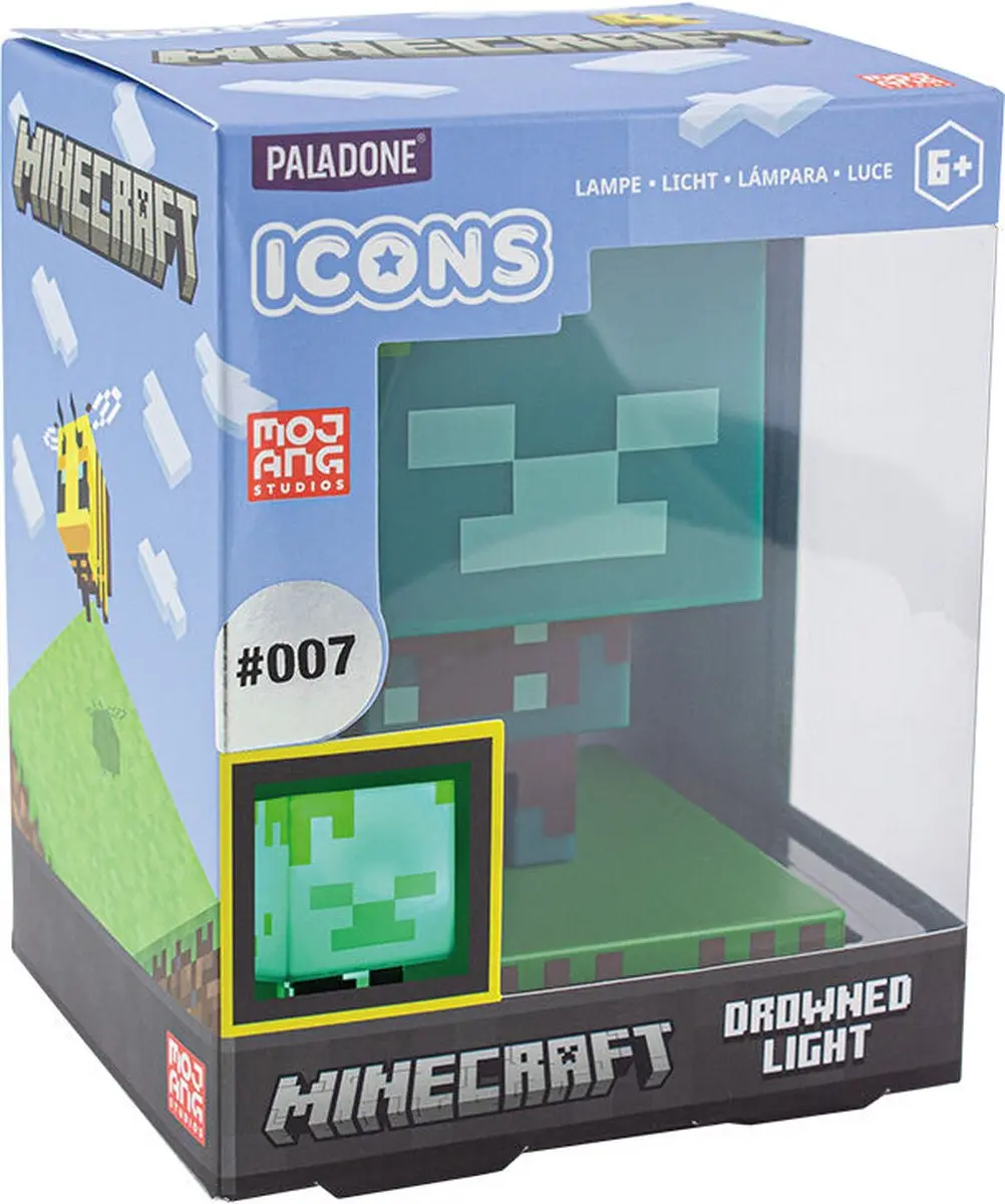Paladone Minecraft Drowned Zombie Icon Light - Groen