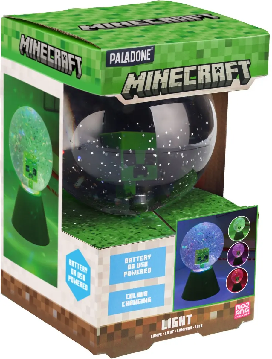 Paladone Minecraft LED Glitterbal - RGB - Multi