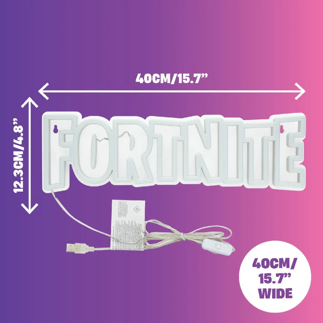 Paladone Fortnite Logo LED Neon Wandlamp - Blauw
