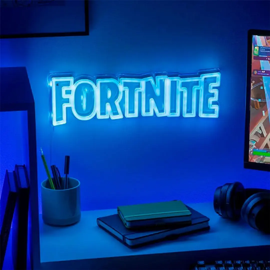 Paladone Fortnite Logo LED Neon Wandlamp - Blauw