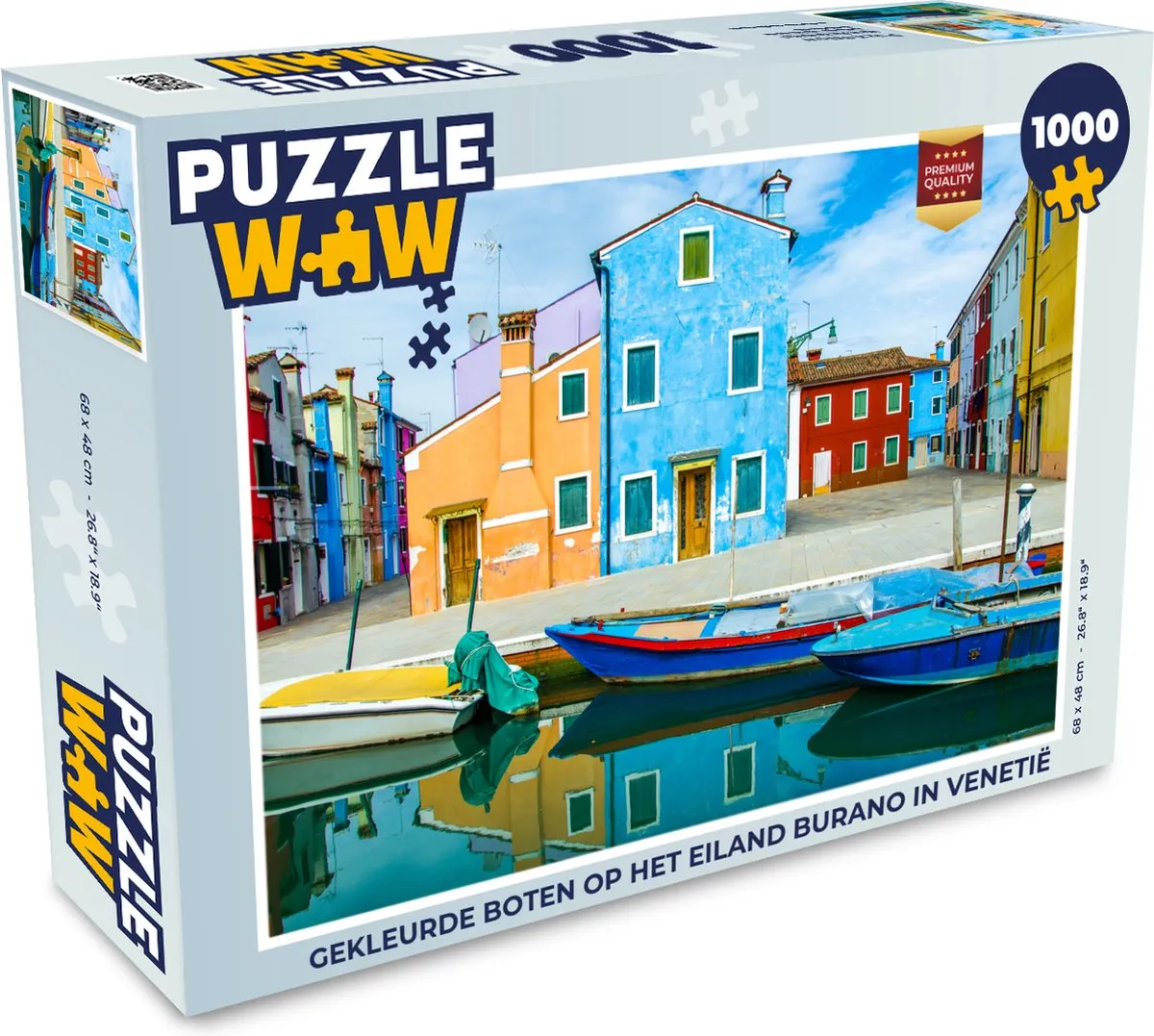 PuzzleWow Legpuzzel Burano 1000 Stuks - Multicolor