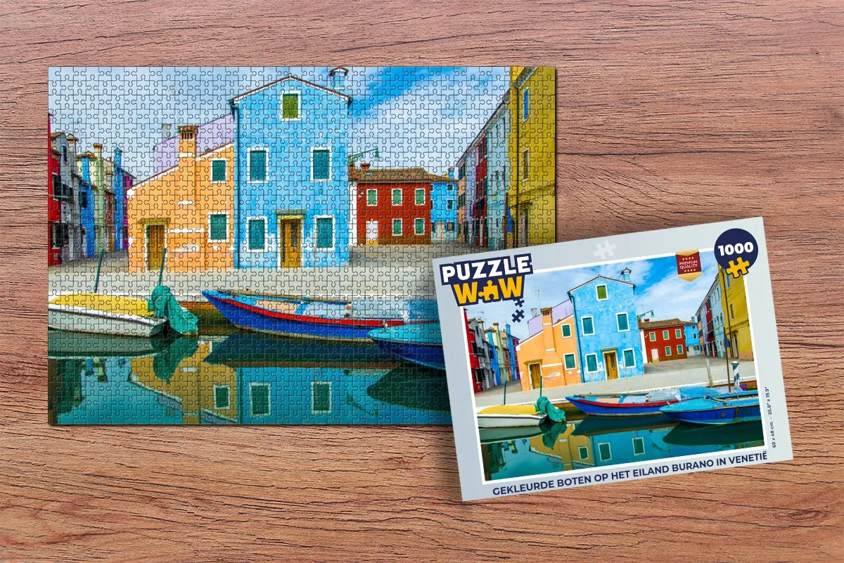 PuzzleWow Legpuzzel Burano 1000 Stuks - Multicolor