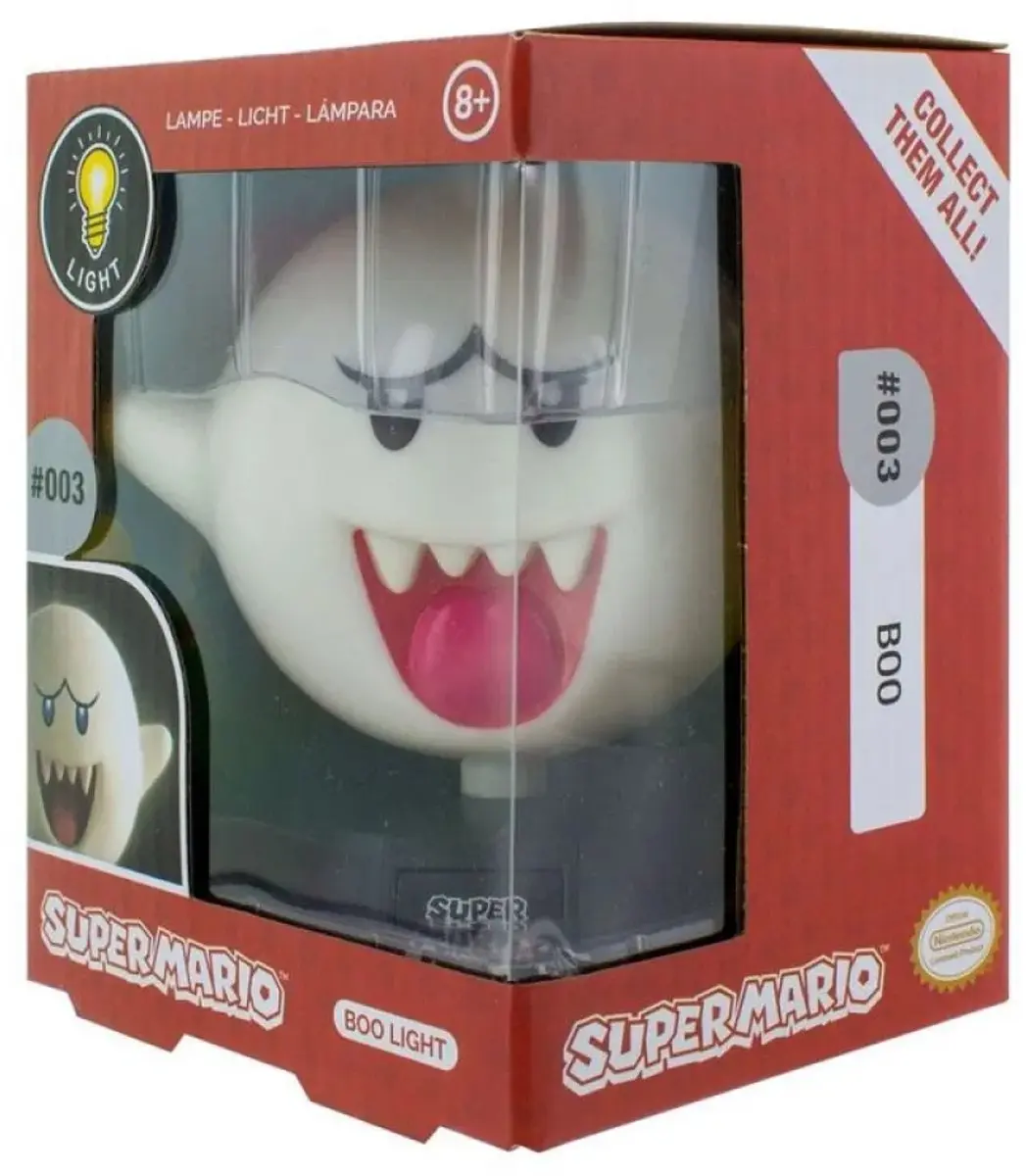 Paladone Super Mario Boo Icon Light 10cm LED Karakterlamp - Warm wit